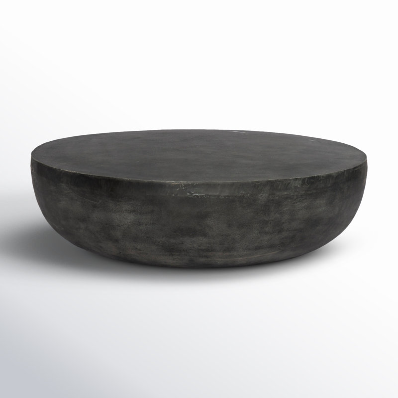 Eponine Round Metal Outdoor Coffee Table , 48'' in. W 48'' in. D, Aged Gray