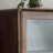 Solid wood bookcase with glass door-686571252