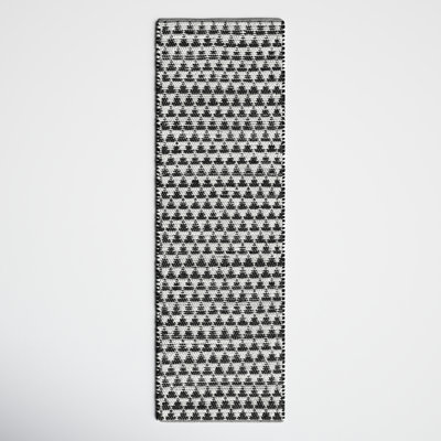 Addy Hand-Woven Geometric Black Rug