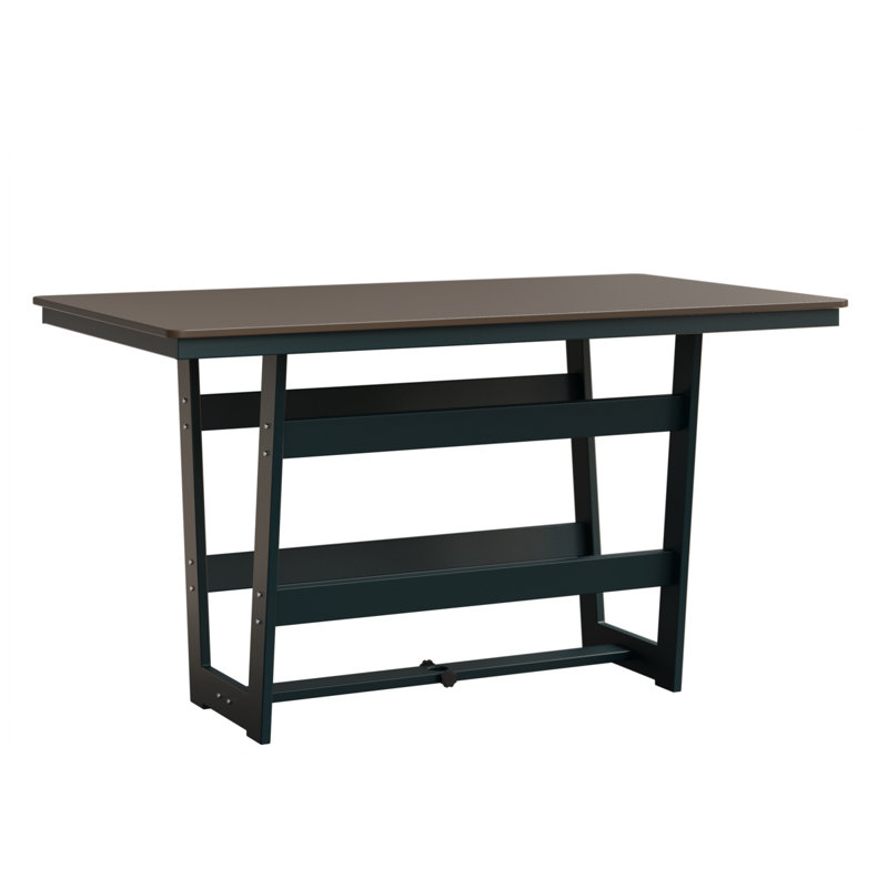 Table de bar rectangulaire de 70 po Berlin Gardens Hudson, Bronze martelé, Baie