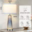 Ensemble de lampes de table 26 "en verre texturé moderne avec charge USB et de type C, double lumière -2136146105