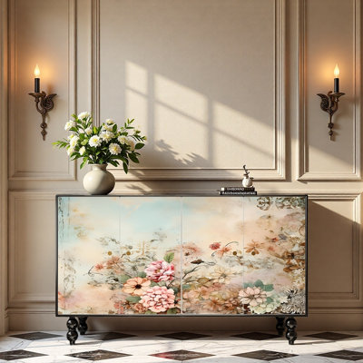 Armoire d'entrée en bois massif rétro français