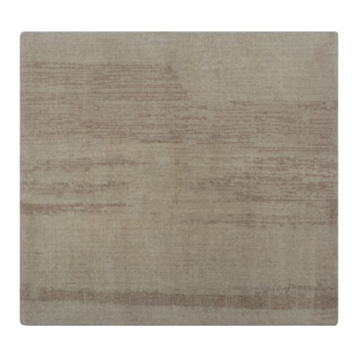 Rug & Kilim's Contemporary Textural Solid Rug In Beige-Brown & Cream With Striae