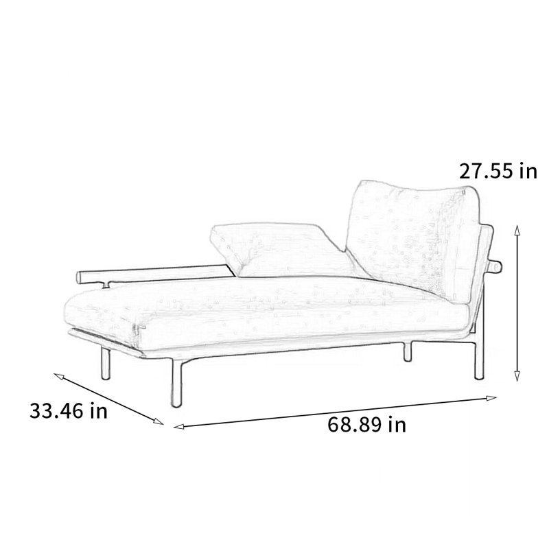 Chaise moderne simple en bois de frêne