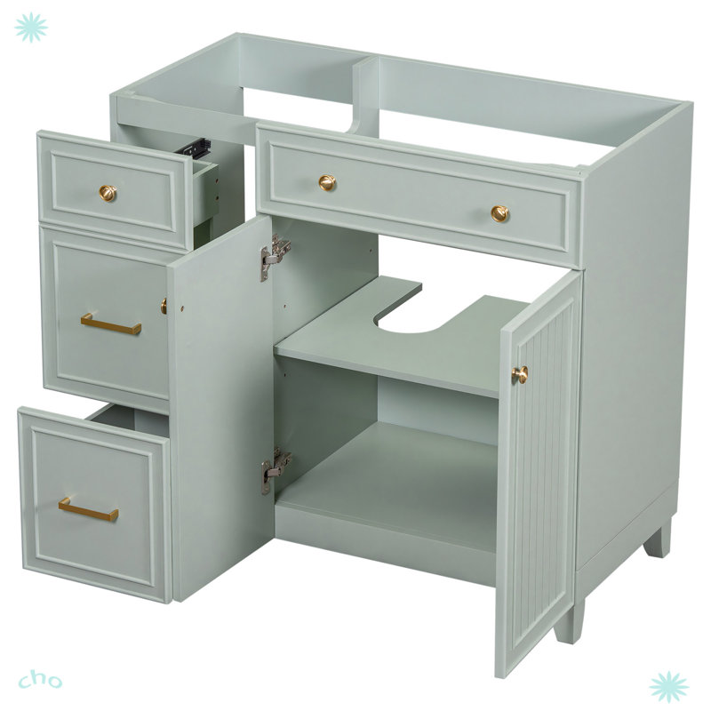 Meuble-lavabo 36 po (lavabo non inclus), Vert