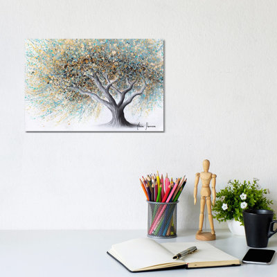 Spotted Teal Tree - Gallery-Wrapped Canvas Giclée