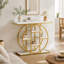 Table de canapé moderne, console chic avec tablettes à plusieurs niveaux, table d'entrée polyvalente, console de rangement, table d'appoint (seulement 1 console)
