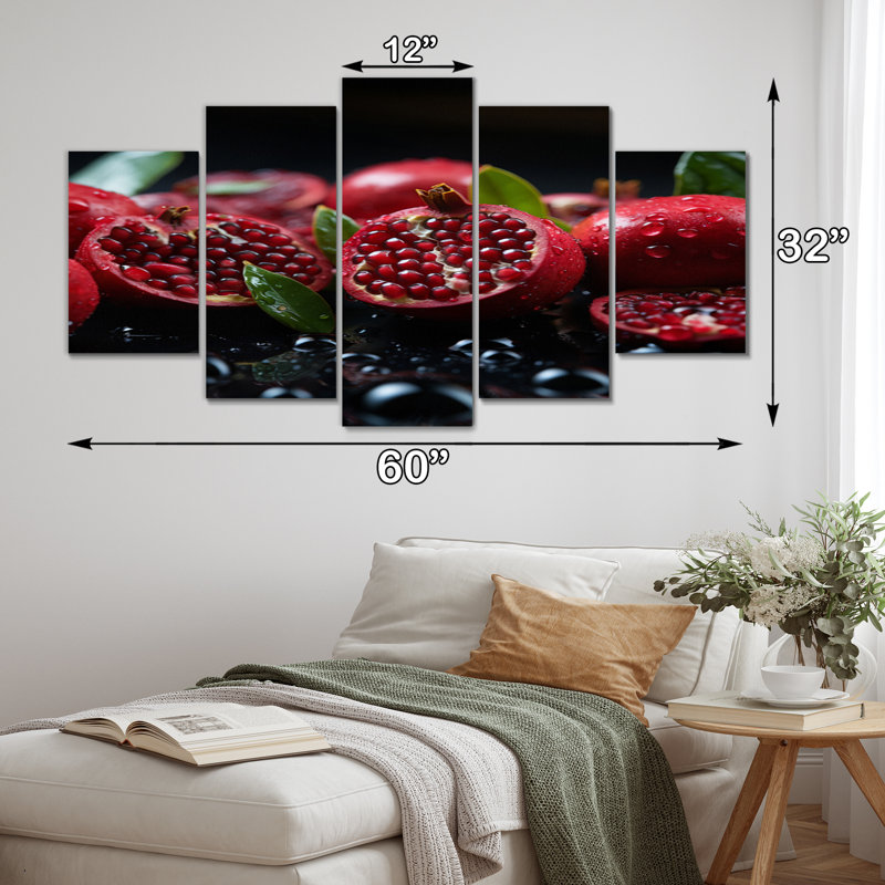 Jarry - fruits, reproduction sur toile - 5 panneaux