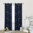 Gold Star Foil Print Room Darkening Thermal Insulated Grommet Curtain Panels (Set Of 2)-1491217691-1491217693