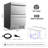 24" Beverage Refrigerator Double Drawer 180 Cans Built-In Stainless Steel Beer Cooler Fridge with Silent Slide 2 Compartment Organizer