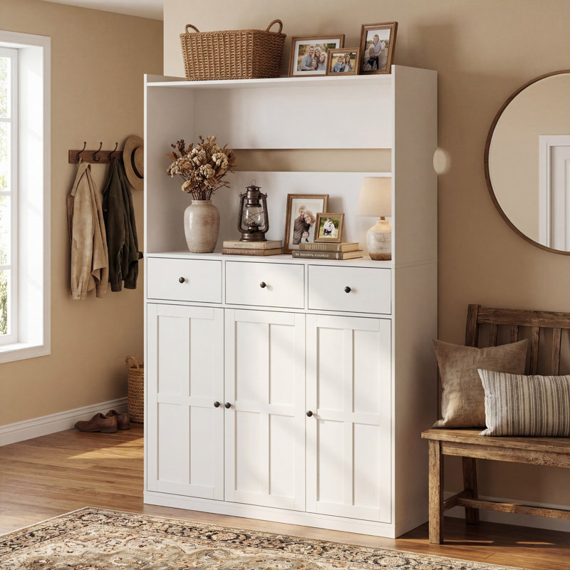 47.2'' Farmhouse Storage Cabinet With 3 Drawers