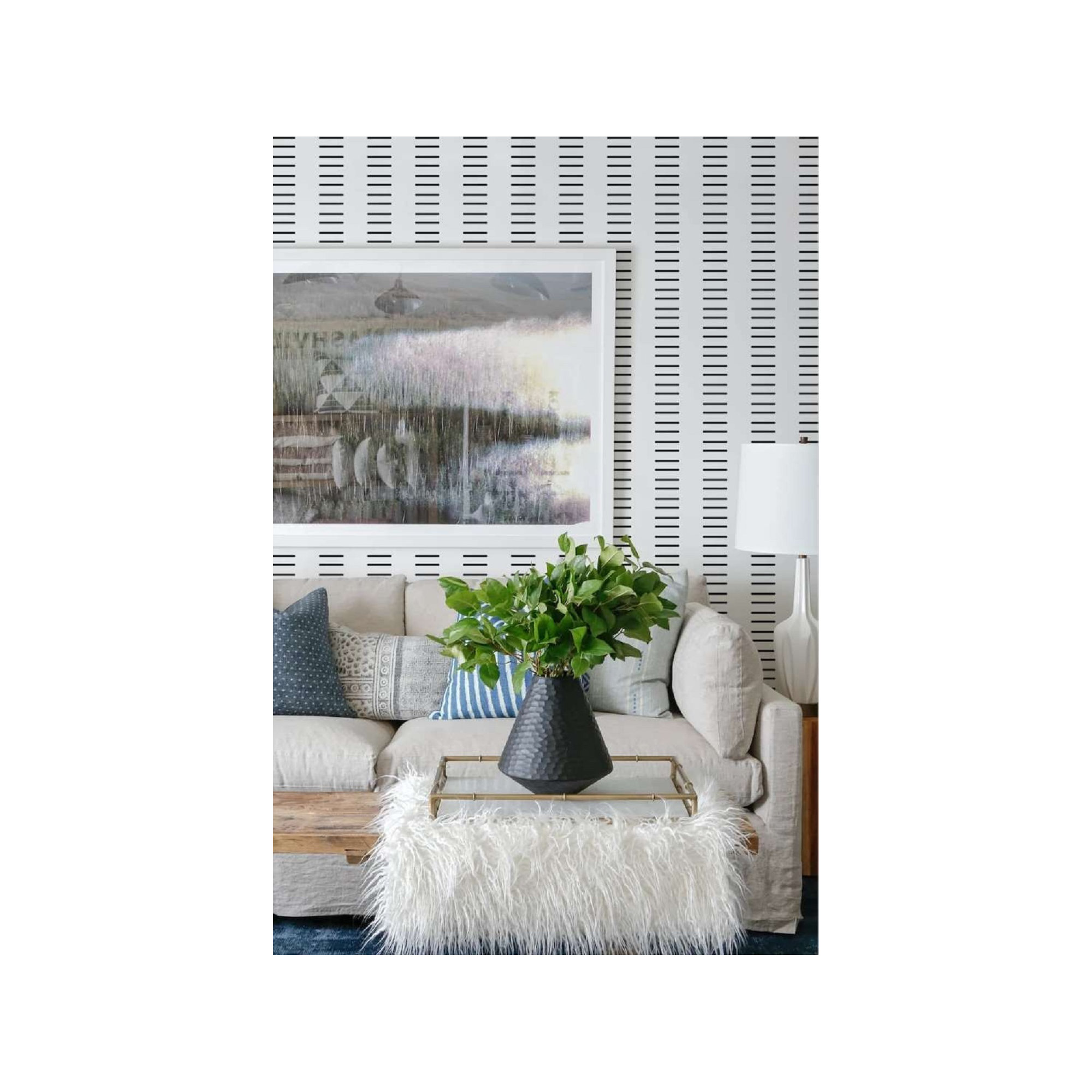 Mrs Paranjape Papers Dashing Peel & Stick Wallpaper Roll, Self-adhesive, Jet Black