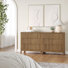 Commode 3 tiroirs cannelée en bois massif