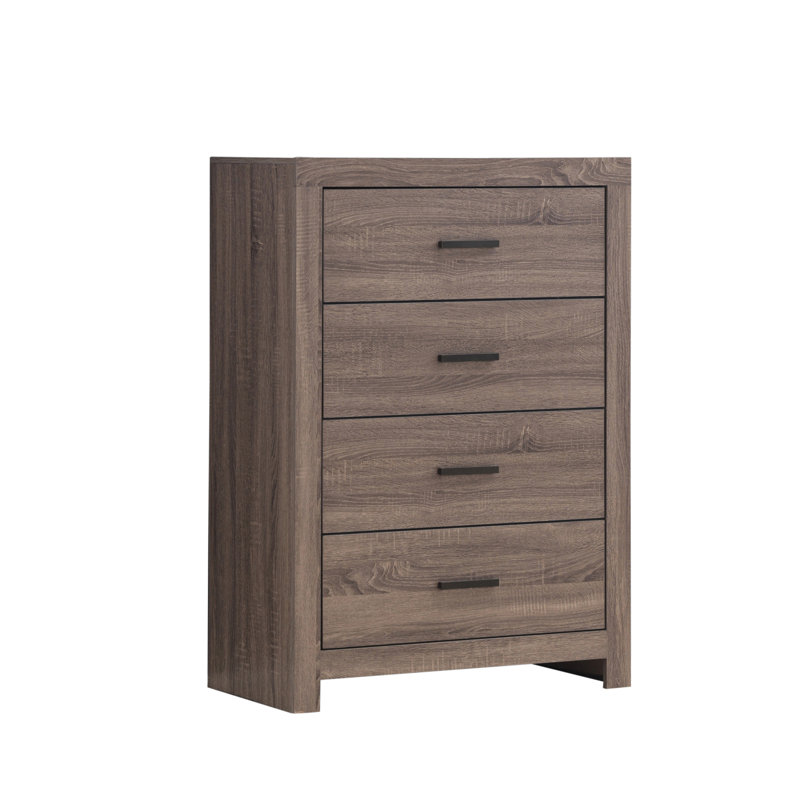 Commode à 4 tiroirs 31,5 po Michalak, Chêne baril