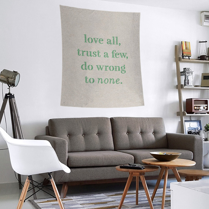 Tapisserie de polyester, pas de citation erronée, H 60 po x l 51 po, Blanc / vert