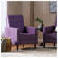 Fauteuil inclinable Mid-Century moderne en tissu mauve