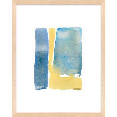Blue Yellow Wash Painting by Jacques Pilon