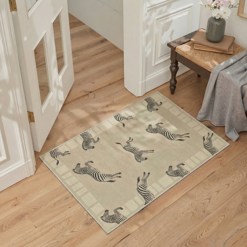 Tapis gris / brun Aldovin Aura, Rectangle 5 pi x 7 pi