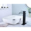 Robinet de lavabo de salle de bain en acier inoxydable avec bec cascade et bonde escamotable, couleur noir mat pour une fiabilité de fabrication contemporaine-121613377