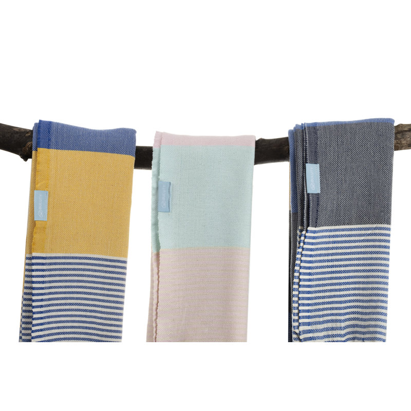 Rimmer Beach Towel, Navy/Grey