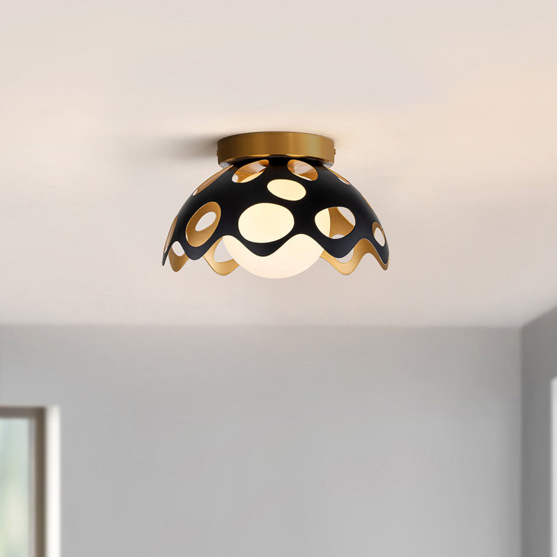Pebbles Pendant, Satin Black, 8" H x 15" W x 15" D