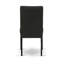 L'ensemble de table de cuisine 3 pièces comprend une table de salle à manger ronde avec Dropleaf et 2 chaises rembourrées en tissu de couleur noire, noir-1228721724-1228721727-1287740566