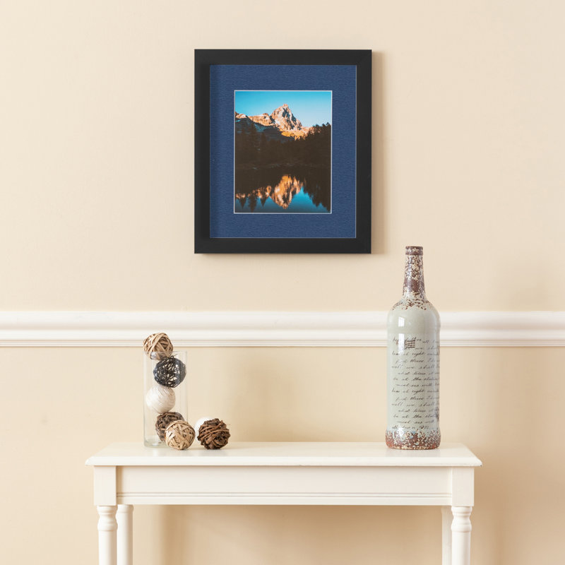 Cadre pour photo simple 5 "x 5" en bois mat, Bleu de Delft
