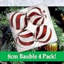 Red & White Stripe Candy Cane Baubles, Festive Christmas Tree Ornaments for Home Décor, 6 Pack-863375245