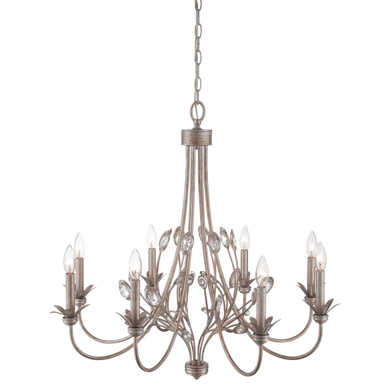 Lustre traditionnel / classique à 8 lumières de style bougie Padang