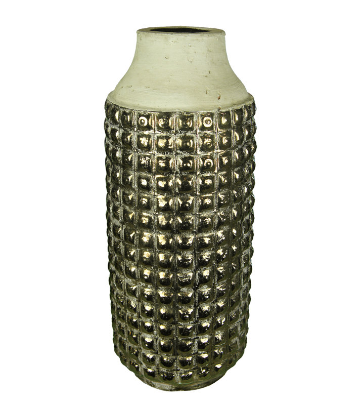 Vase de table en céramique, H 13 po x l 5 po x P 5 po