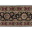 Manchuria Wool Oriental Area Rug in Black/Wine