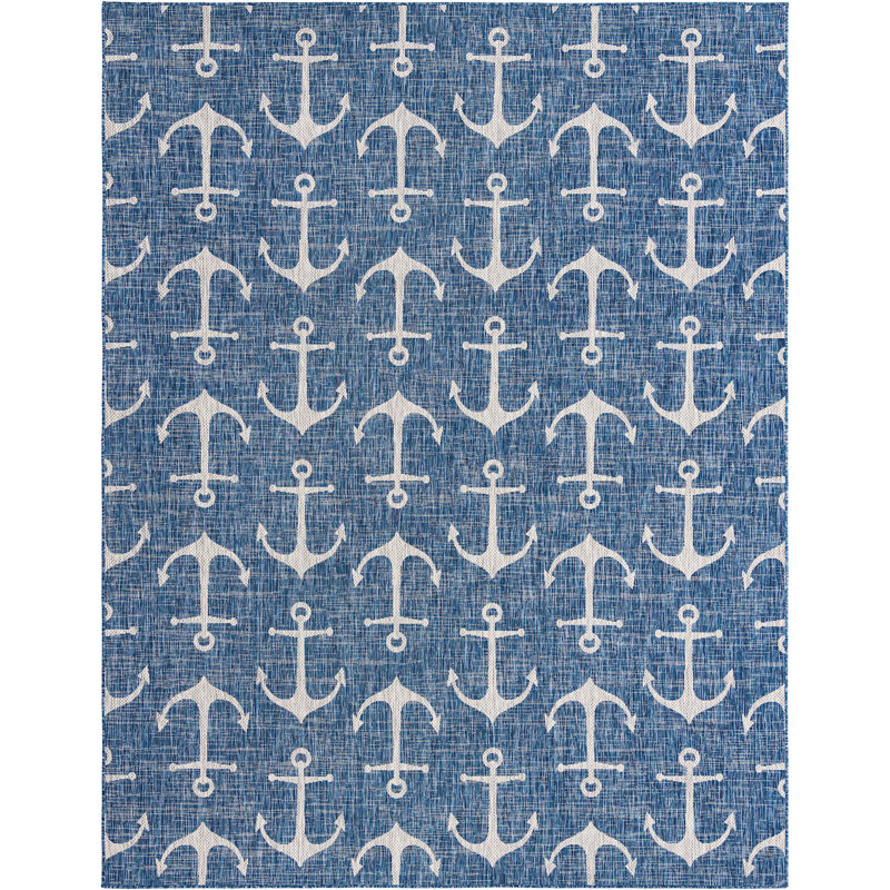 Tapis d'extérieur Ayton couleur mer, Rectangle 9 pi x 12 pi