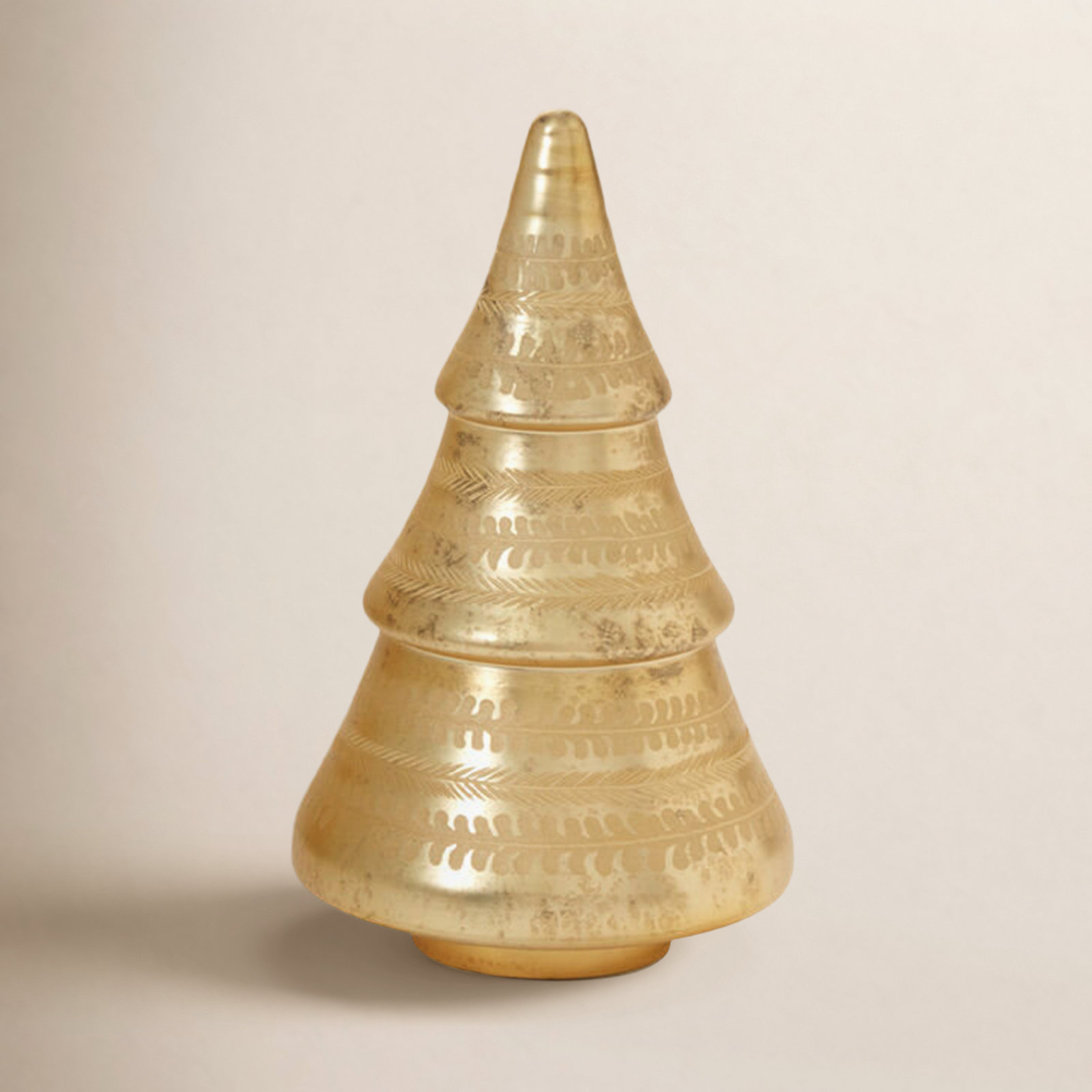 Mellark Lighted Gold Leaf Tabletop Tree