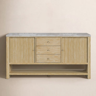 Marigot 72" Carrara Marble Double Bathroom Vanity