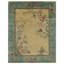 Rug & Kilim’S Chinese Style Art Deco Rug In Gold & Green With Multicolor Florals-1832491827