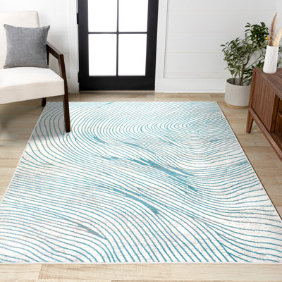 Tapis ivoire / bleu Amdrea