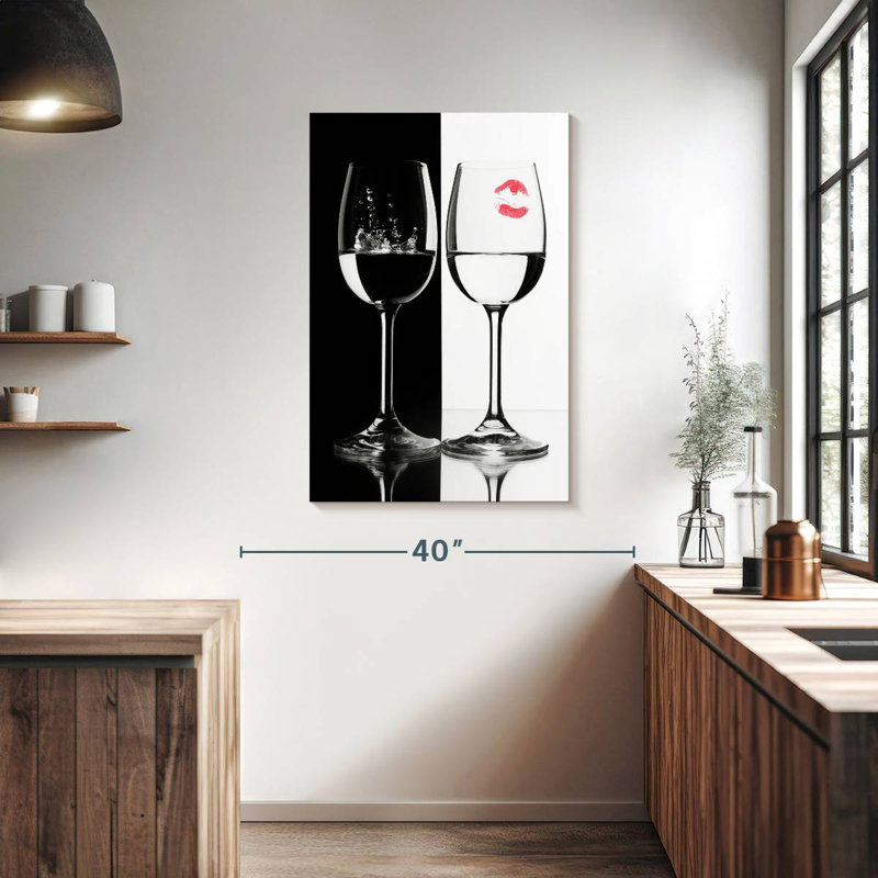Yarlin Black And White Wine, 39" H x 26" W