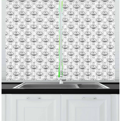 Geometric Tailored Kitchen Curtain