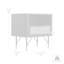 Table de chevet noire, L 22 po x l 16 po, attrait de style Mid-Century, style facile à nettoyer,