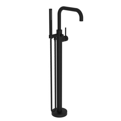 East Square Free Standing Exposed Tub and Hand Shower Set
