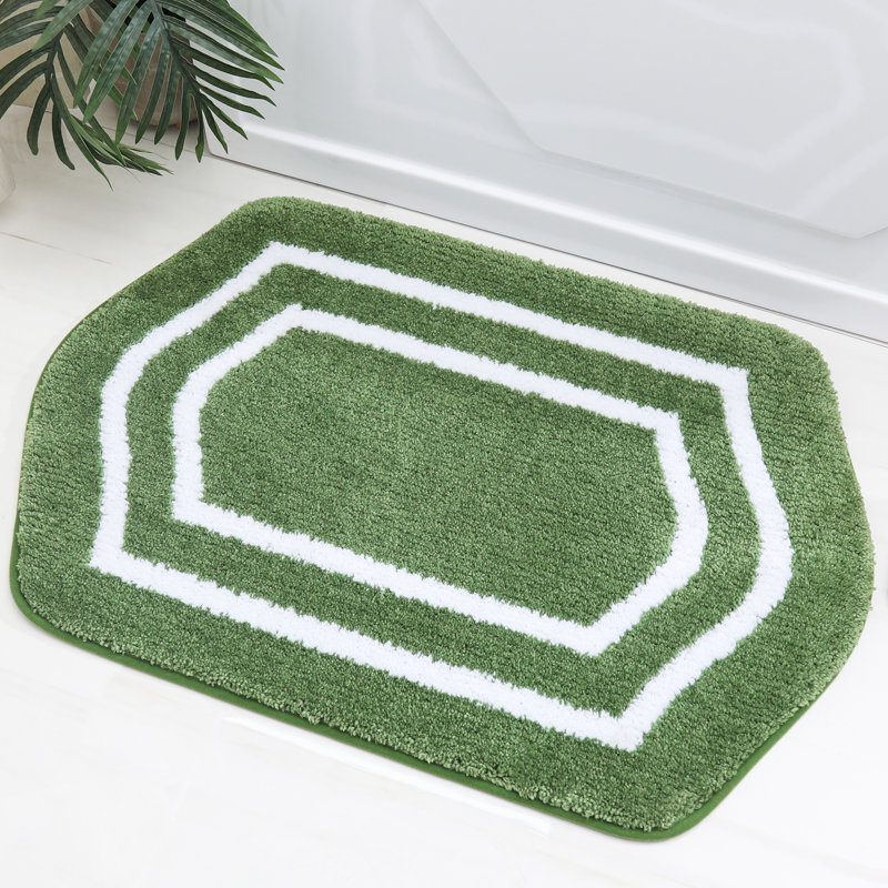 Tapis pour salle de bain Shilyn, Vert, L 24 po x L 36 po