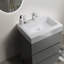 Meuble-lavabo sur pied simple 24 po avec plateau en résine Barnerd