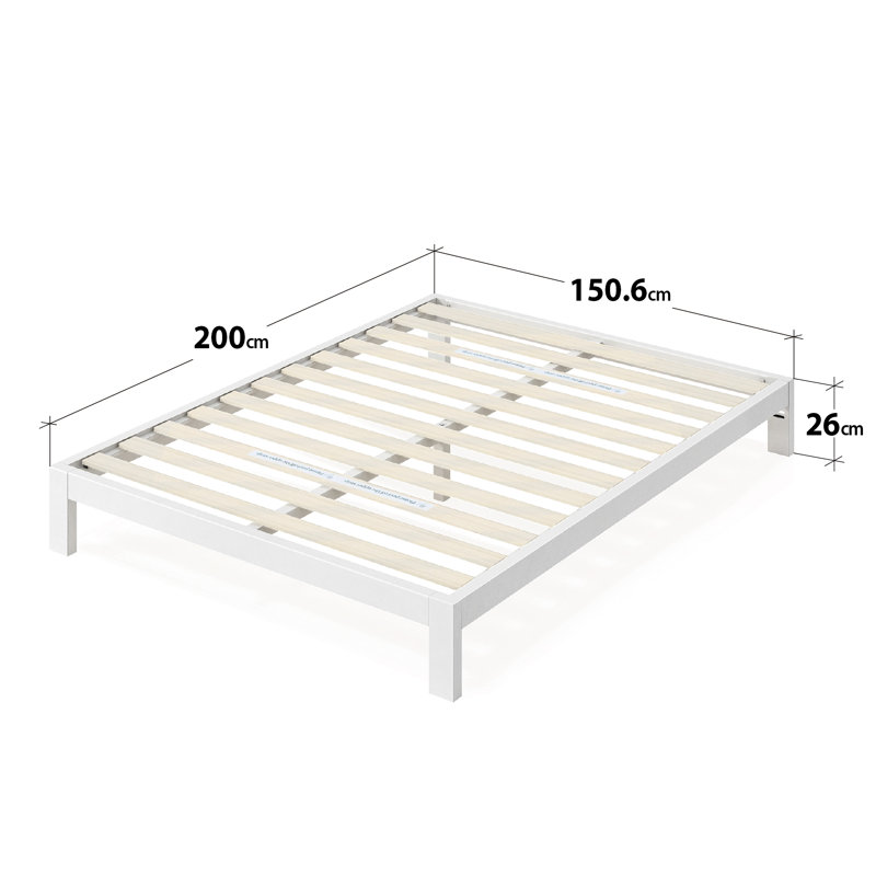 Phaedra White Bed Frame, Kingsize (5')