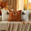 Couvre-oreiller d'automne 18 x 18 feuilles de citrouille blanc crème-137790584