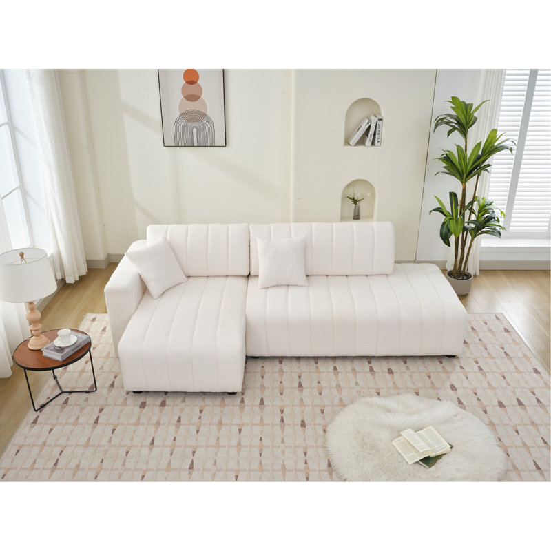 Canapé modulaire en laine Lamb, Beige