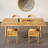 Brown Rectangular Solid Wood Dining Table-1379007475