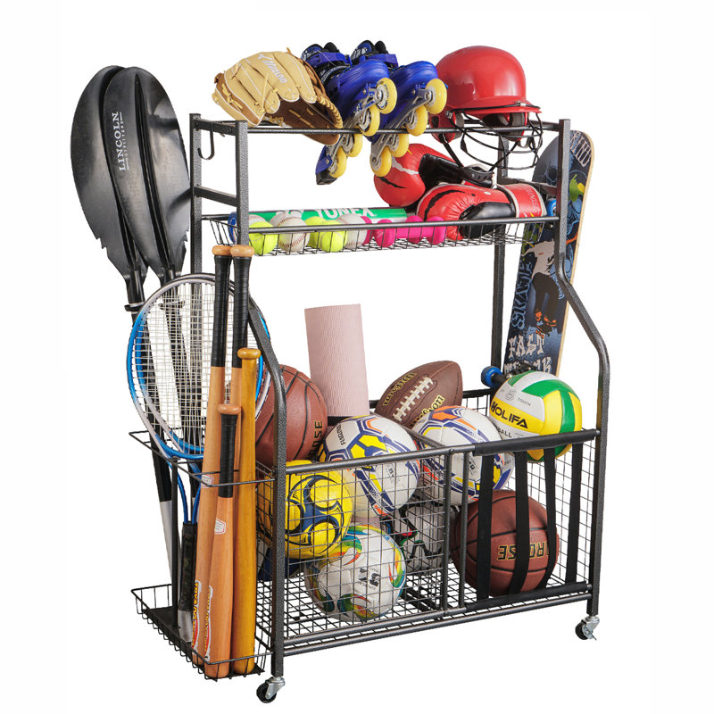 Support de rangement pour articles de sport autoportant