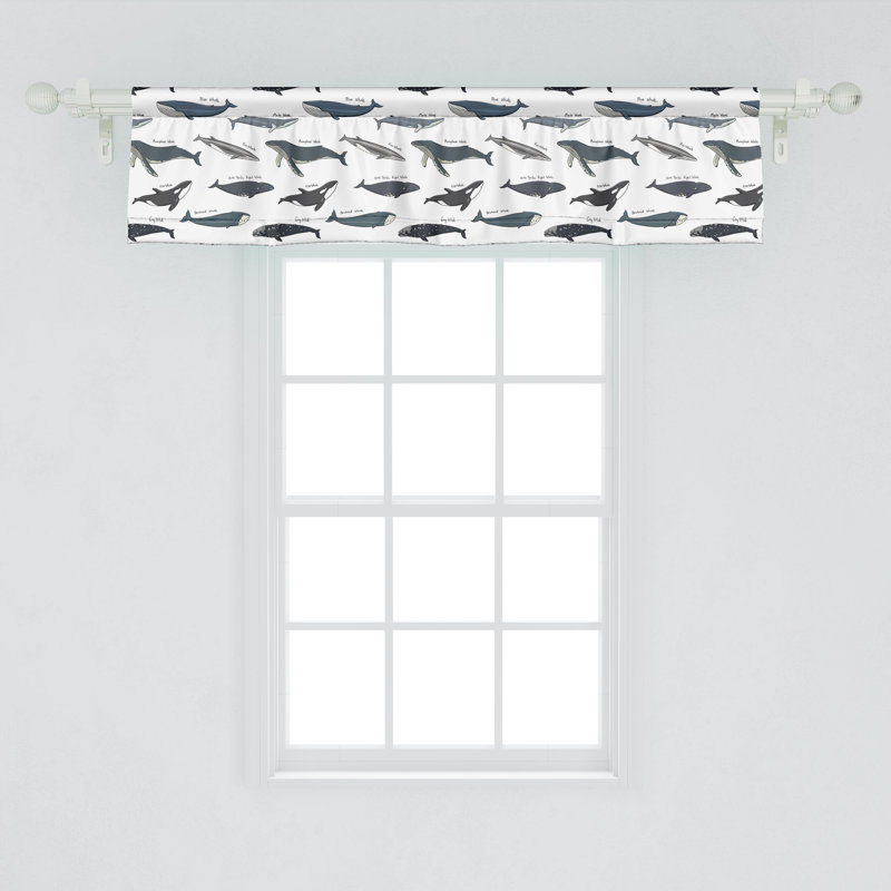 Ensemble de 2 cantonnières Ambesonne Whales, L 42 po x L 18 po