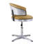 Tabouret en cuir de curcuma avec base et siège pivotants, structure ergonomique en métal pour une mobilité optimale
