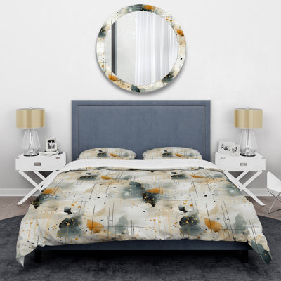 Urban Geometric Pattern - Abstract Duvet Cover Set - Microfiber Polyester